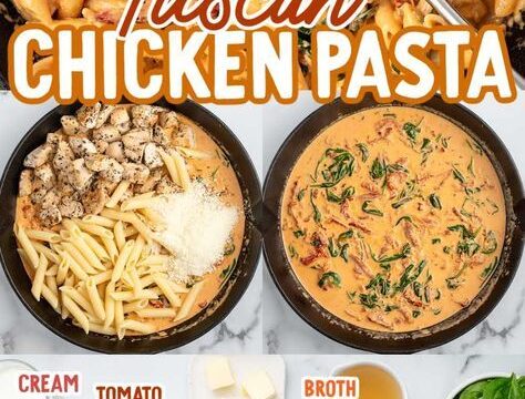 creamy tuscan chicken pasta recipe