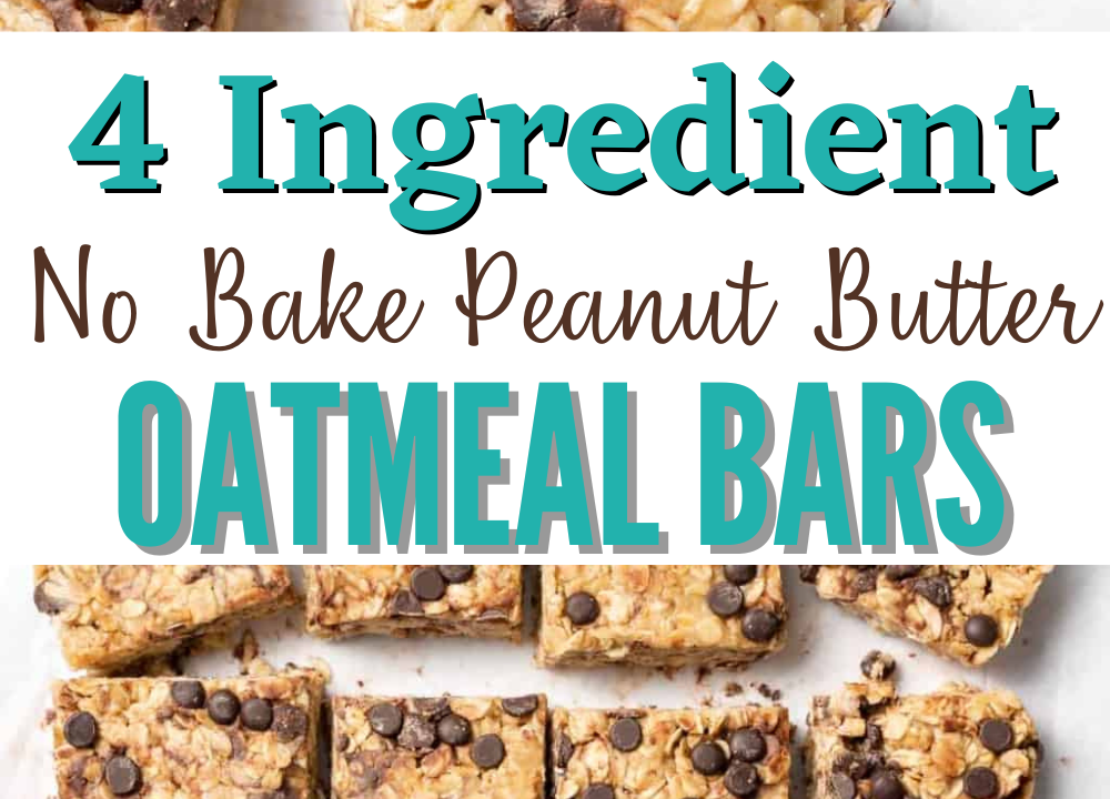 4 ingredient no bake peanut butter oatmeal bars