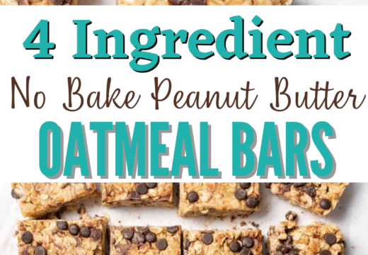 4 ingredient no bake peanut butter oatmeal bars