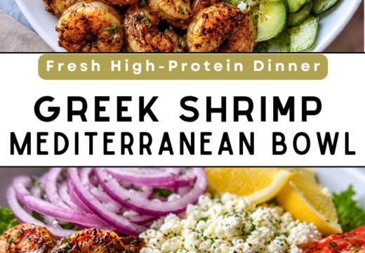 greek shrimp mediterranean bowl