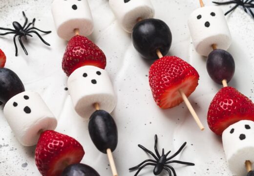 healthy halloween fruit skewers