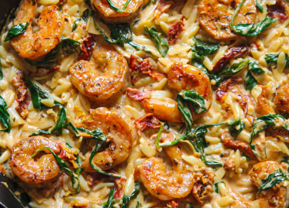 creamy shrimp orzo recipe