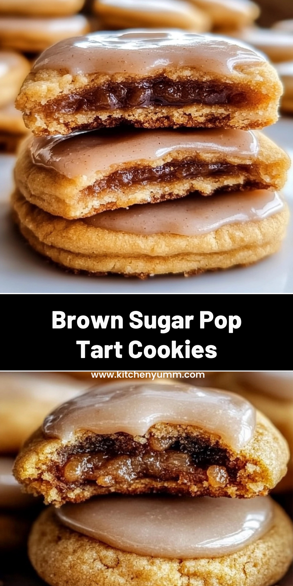 Brown Sugar Pop Tart Cookies: Cinnamon Pop Tart Cookies with Creamy Frosting and Sweet Filling