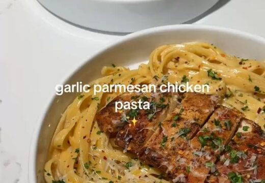 garlic parmesan chicken pasta recipe