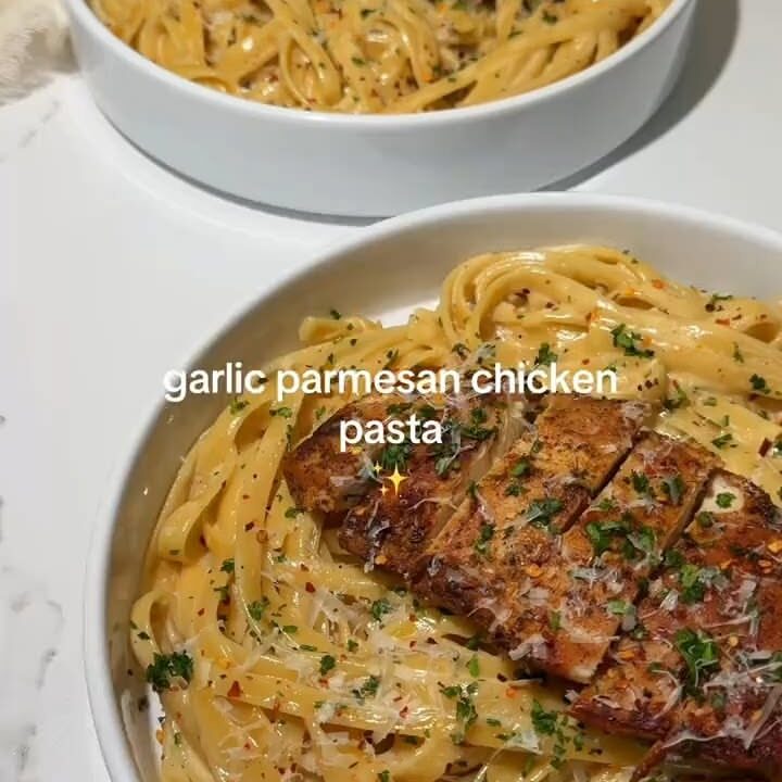 garlic parmesan chicken pasta recipe