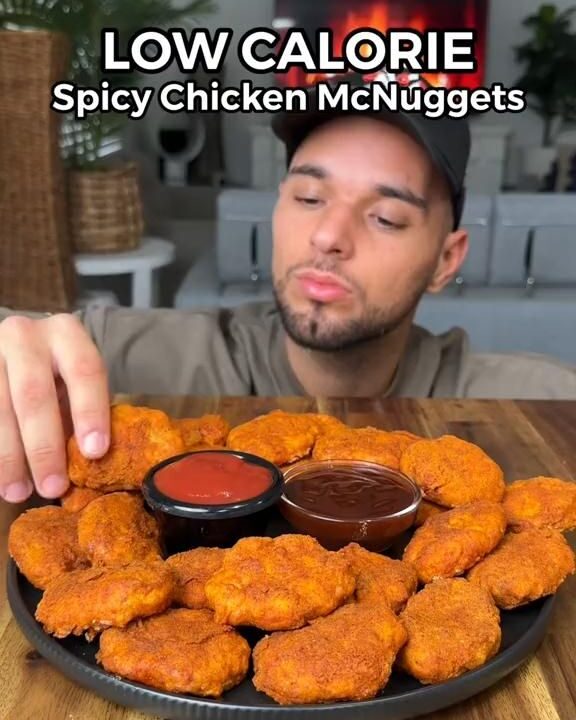 easy low-calorie spicy chicken nuggets
