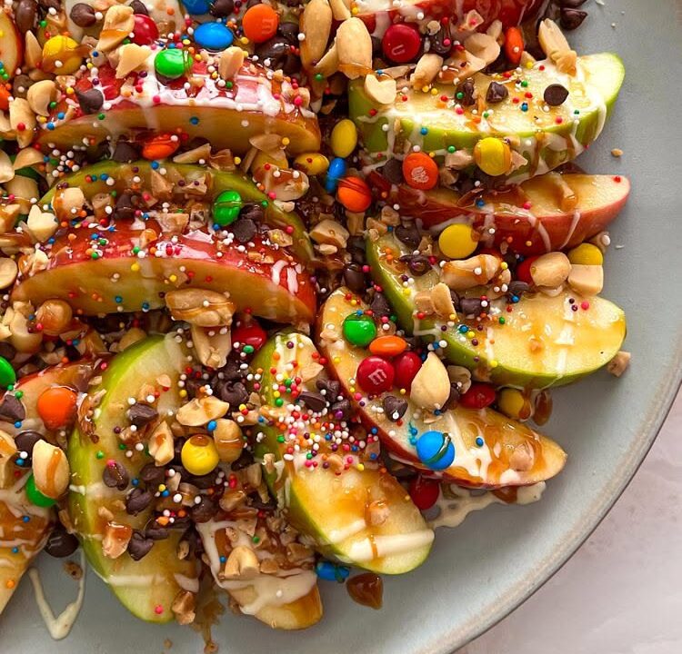 caramel apple nachos