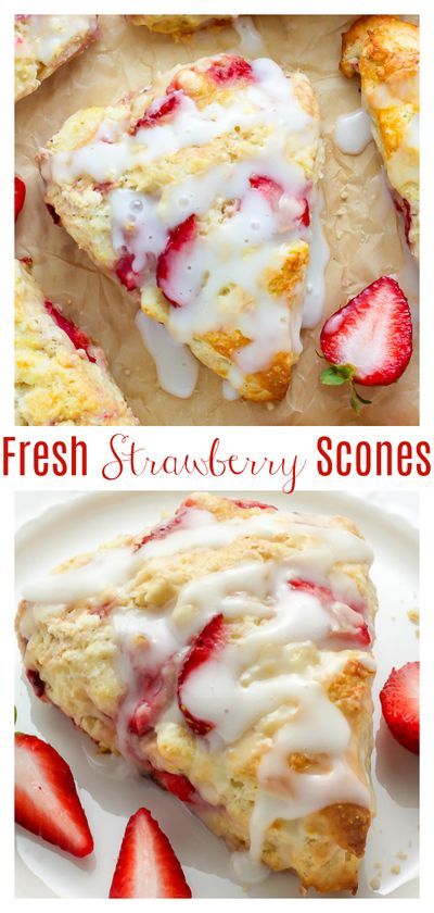 Strawberries and Cream Scones - Baker by Nature