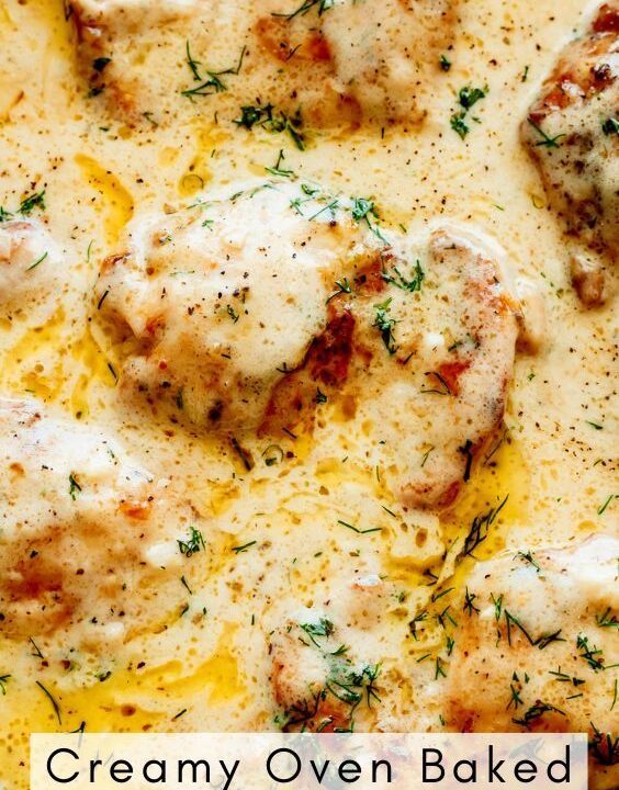 creamy oven baked chicken thighs