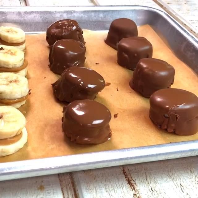frozen chocolate peanut butter banana bites