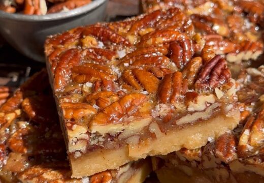 salted maple pecan pie bars