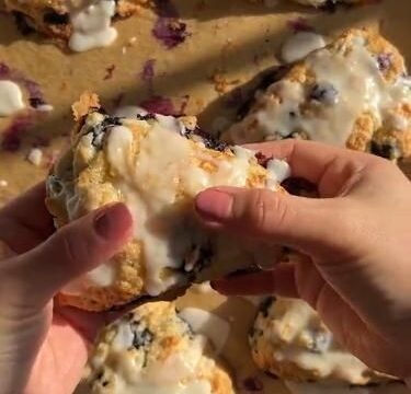 blueberry lemon glazed scones recipe
