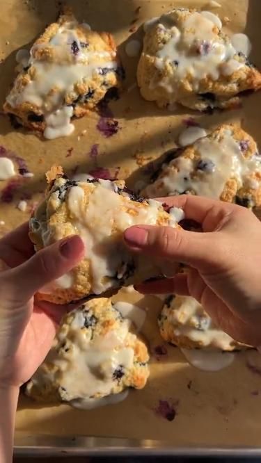 blueberry lemon glazed scones recipe