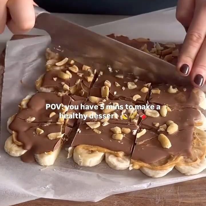 3 ingredient snickers banana bark