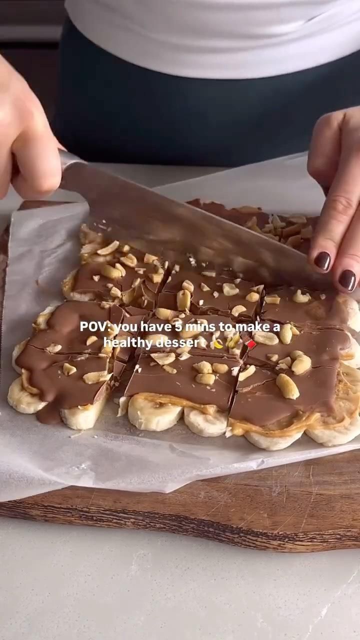3 Ingredient Snickers Banana Bark
