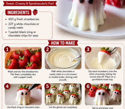 spooky ghost strawberries recipe