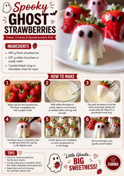 spooky ghost strawberries recipe