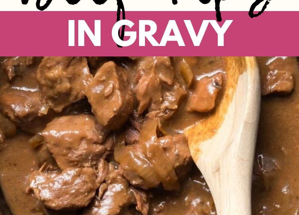 simple crockpot beef tips and gravy