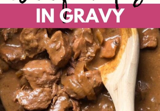simple crockpot beef tips and gravy