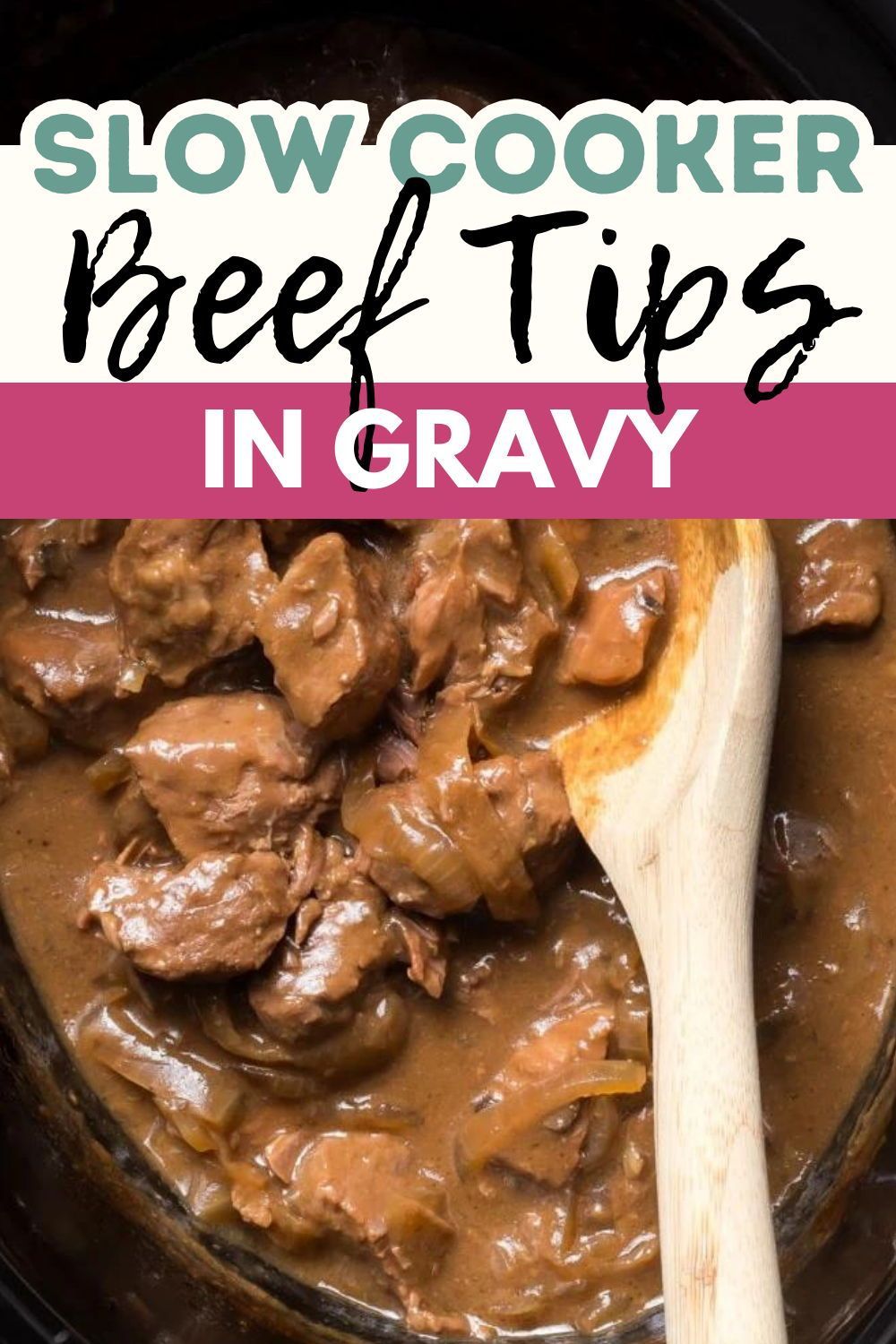 Simple Crockpot Beef Tips And Gravy With A Few Ingredients