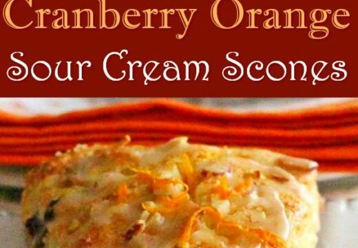 cranberry orange sour cream scones