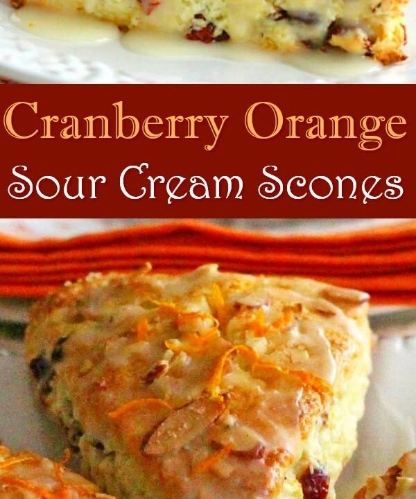 cranberry orange sour cream scones