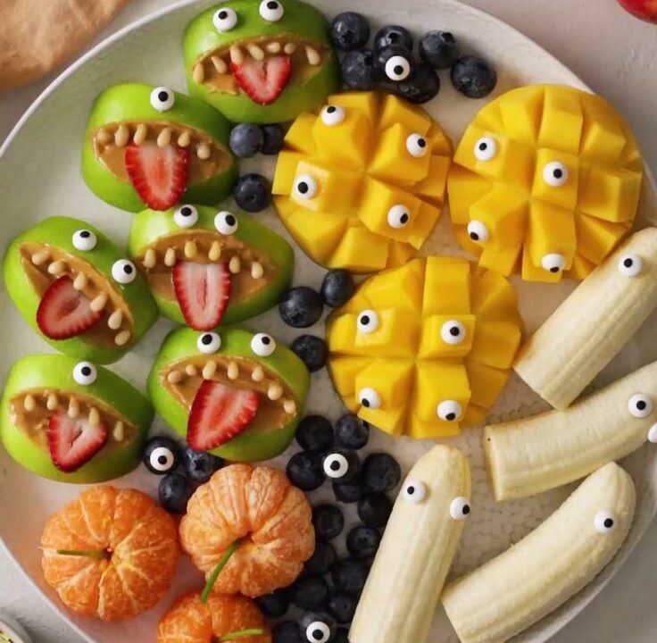 easy halloween fruit platter