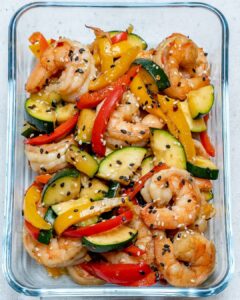 easy shrimp stir fry meal prep