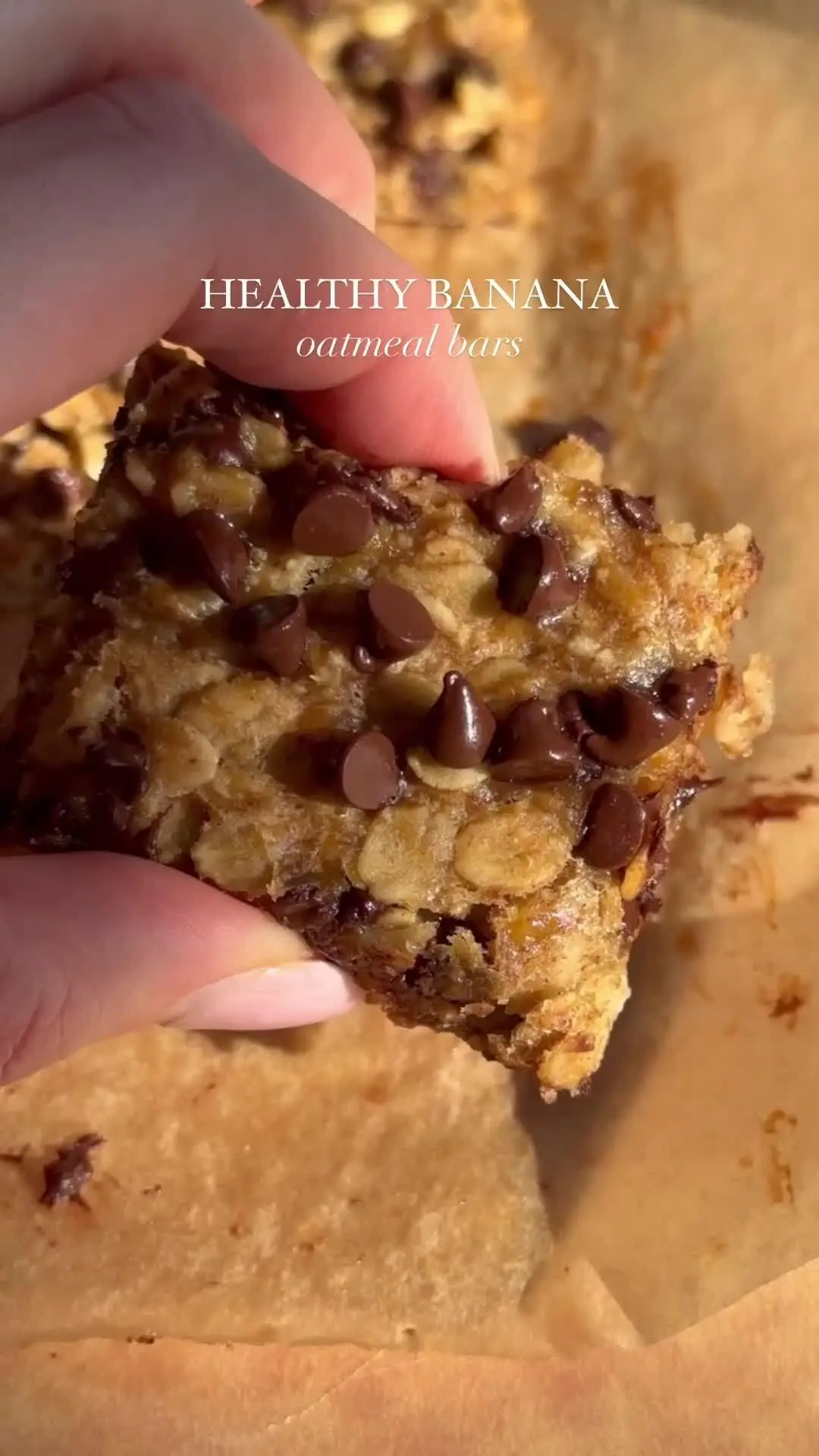 chocolate chip banana oatmeal bars