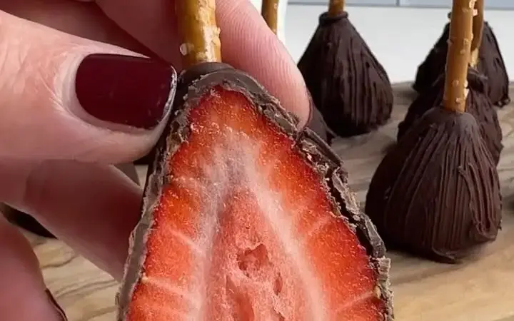 chocolate covered strawberry witch brooms