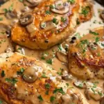 creamy garlic mushroom chicken skillet
