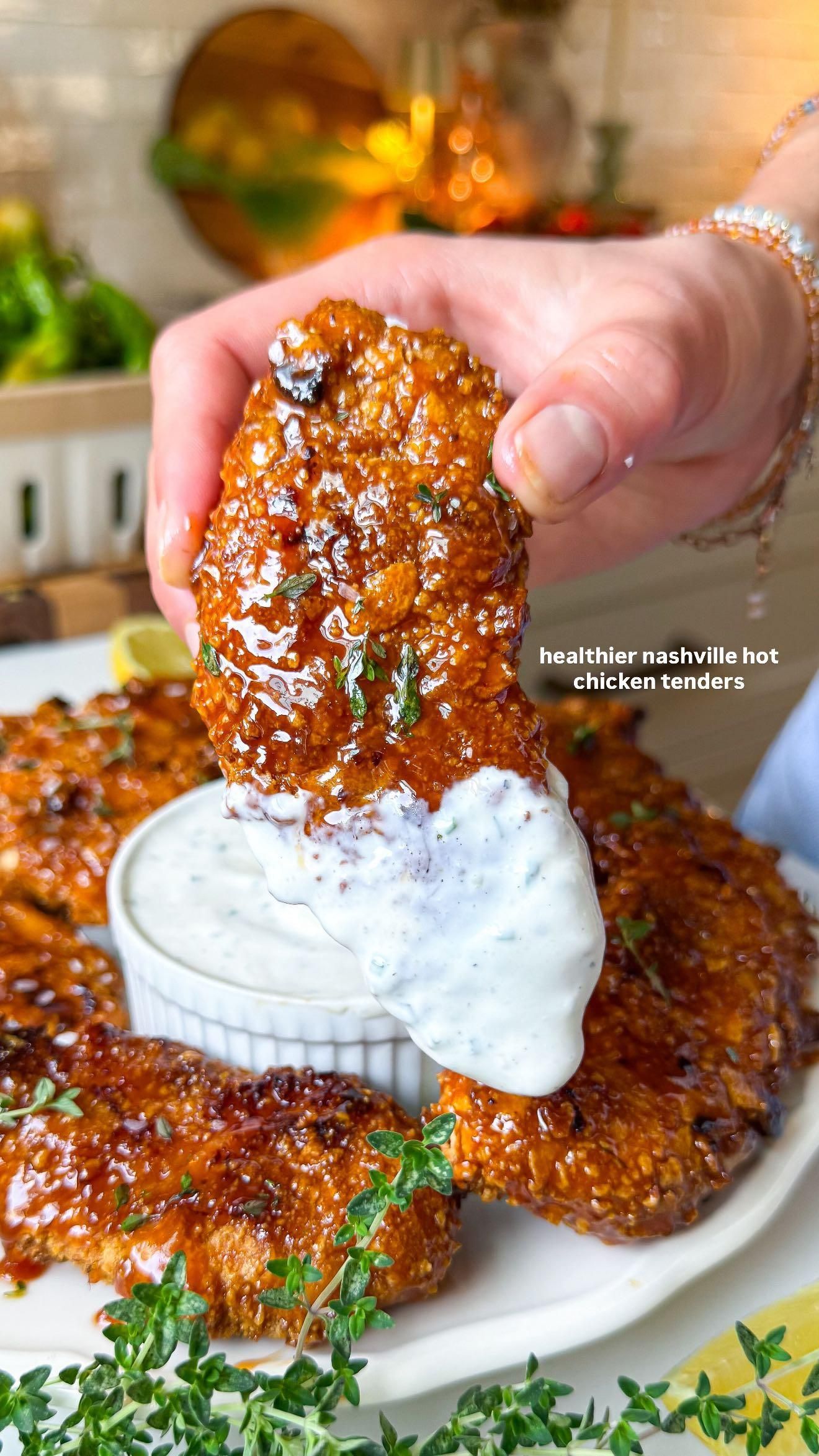 Healthier Nashville Hot Honey Chicken Tenders