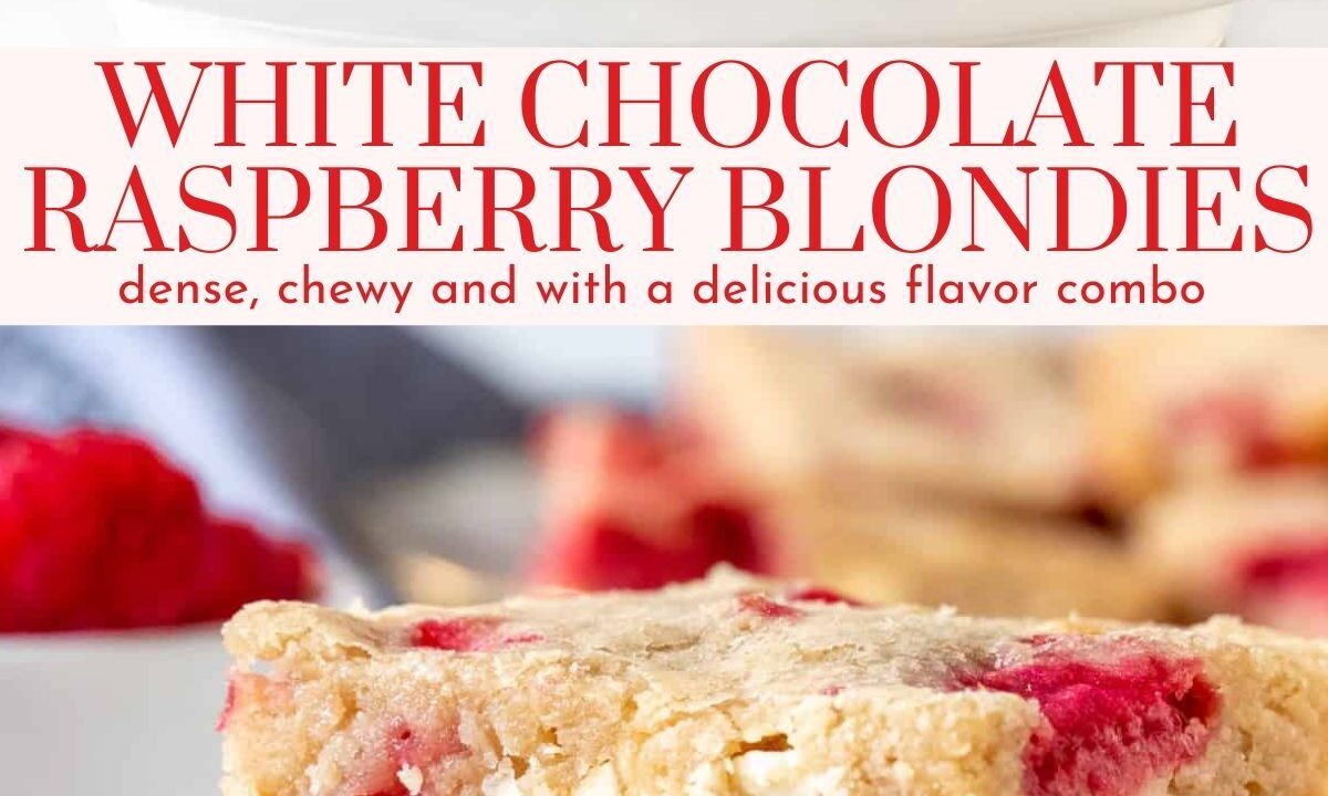white chocolate raspberry blondies