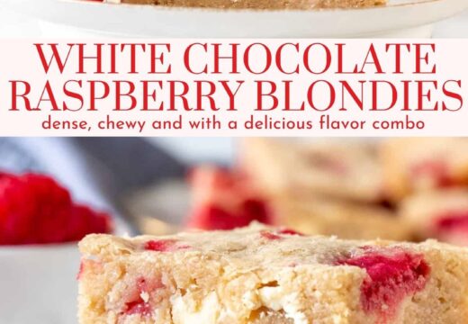 white chocolate raspberry blondies