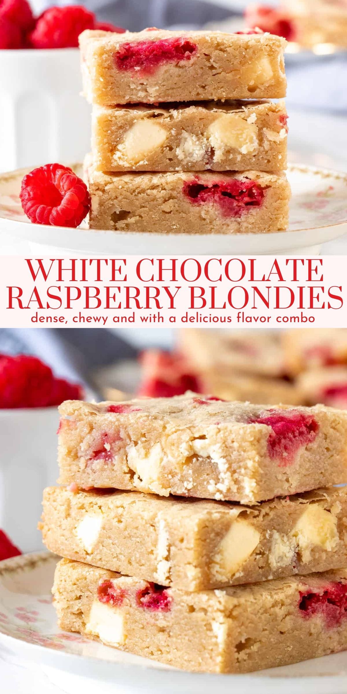 White Chocolate Raspberry Blondies