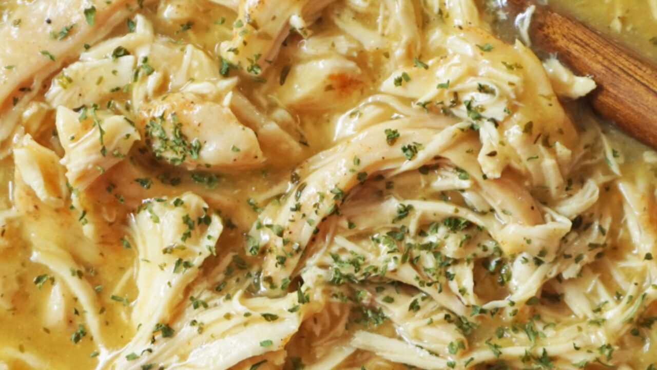 slow cooker chicken and gravy