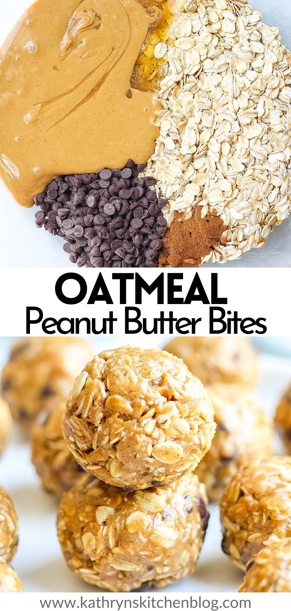 No-Bake Oatmeal Peanut Butter Energy Bites