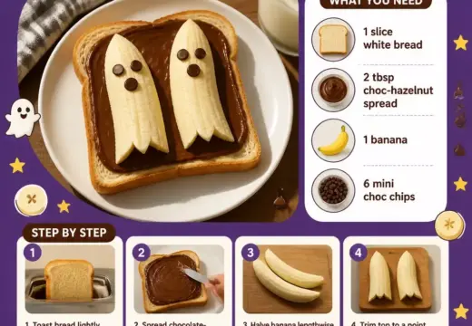 ghost banana chocolate toast recipe