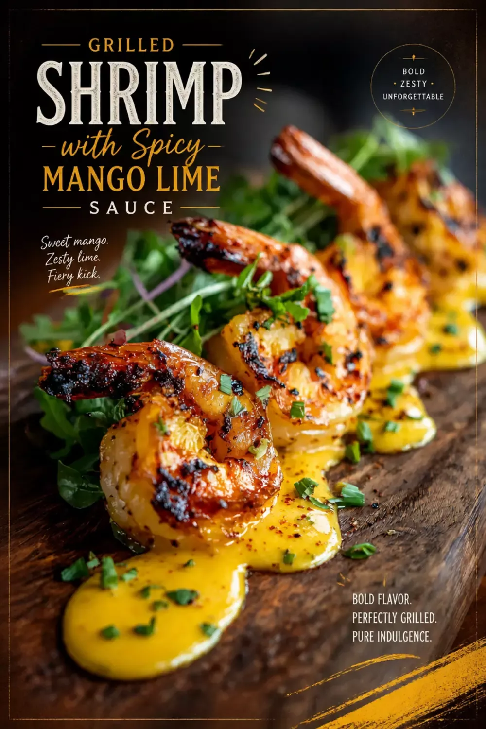 Grilled Shrimp With Spicy Mango Lime Coulis