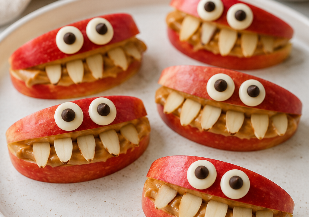 halloween monster apple bites