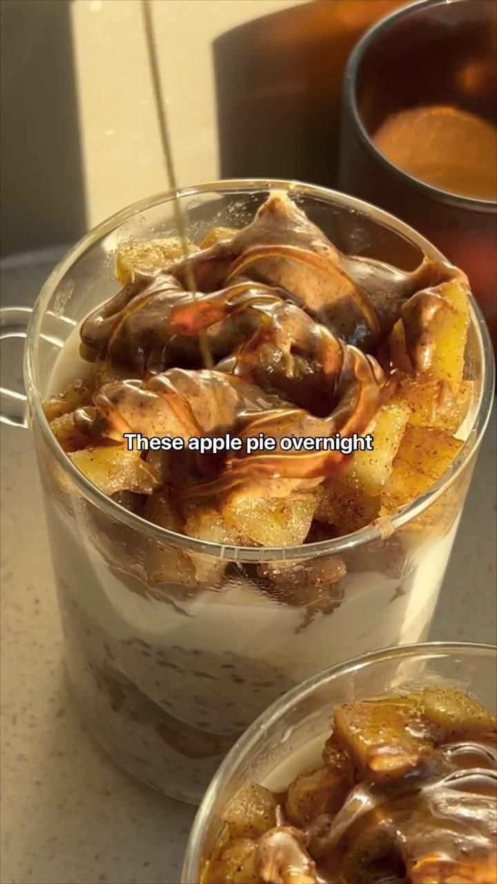 Apple Pie Overnight Oats 🍏😍