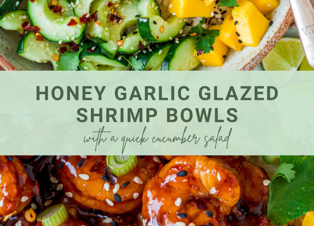 honey garlic shrimp bowls recipe