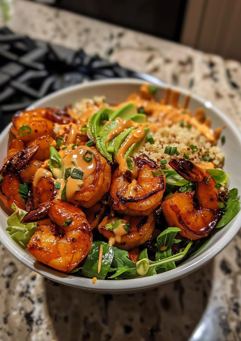 Hot Honey Shrimp & Quinoa Bowl