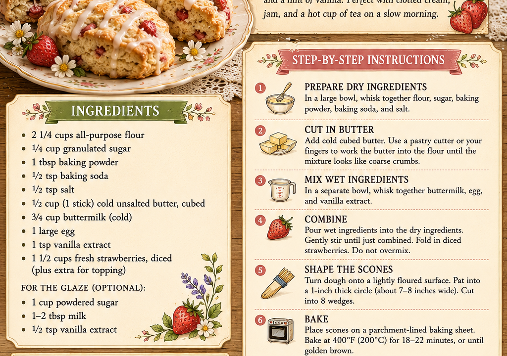easy strawberry scones recipe