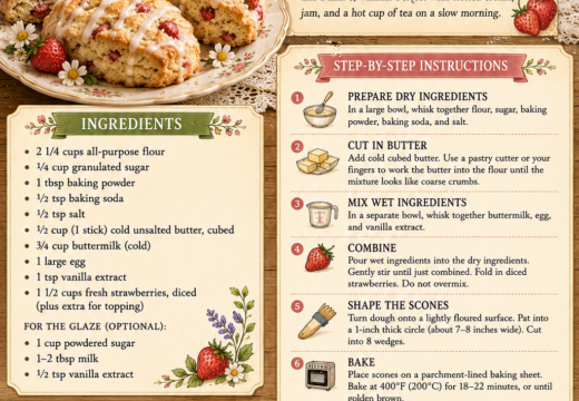 easy strawberry scones recipe
