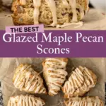 glazed maple pecan scones