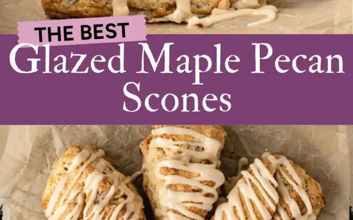 glazed maple pecan scones