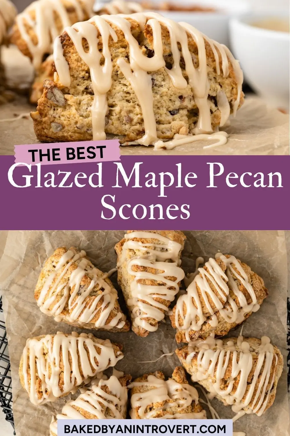 glazed maple pecan scones