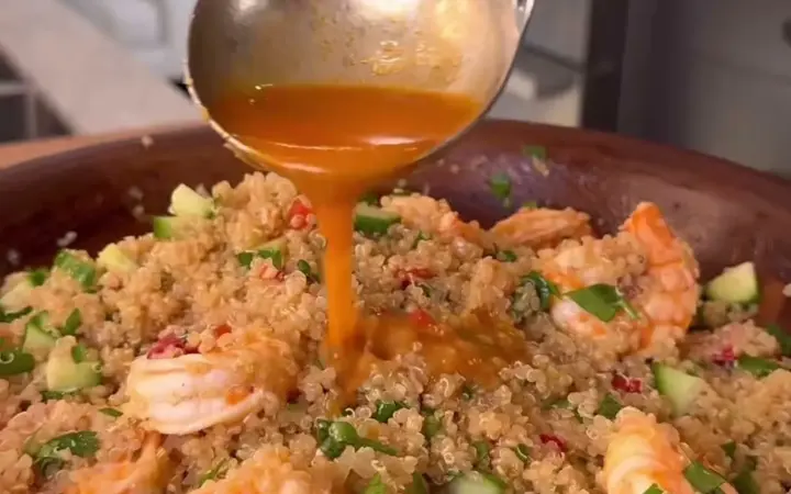 roasted pepper shrimp quinoa